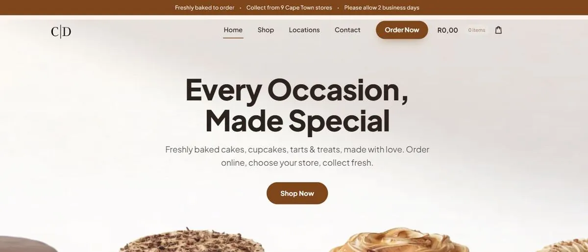 Top of the Crazy Daizy homepage