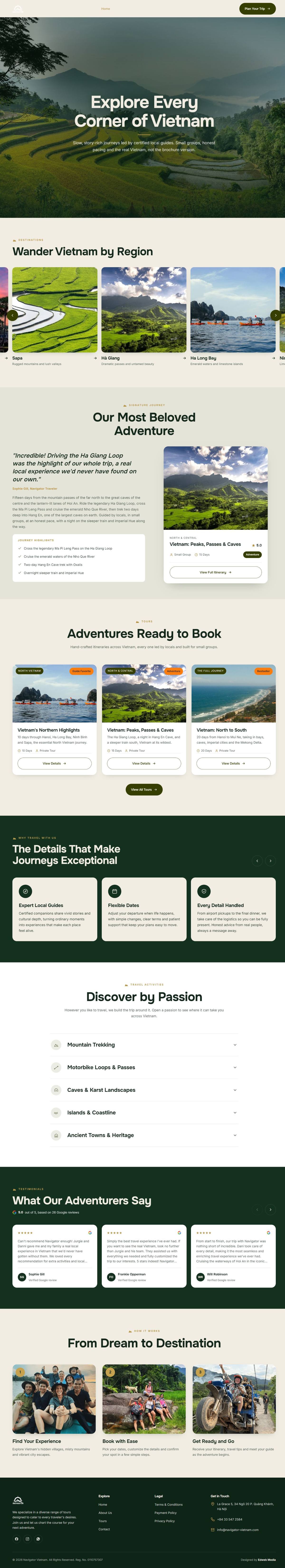 Full scroll of the Navigator Vietnam homepage, top to bottom