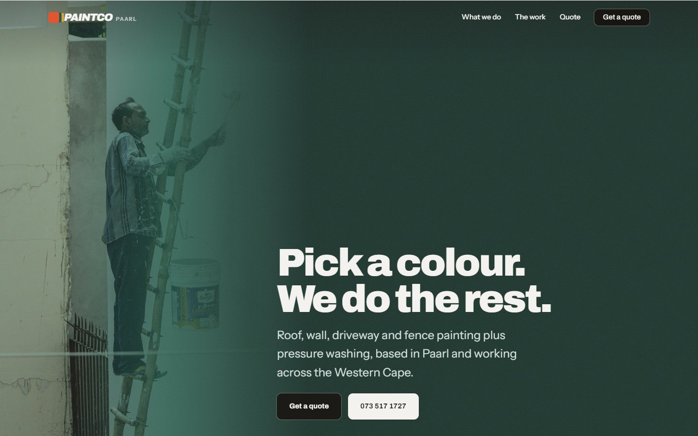 Paintco Paarl demo website designed by Edweb Media