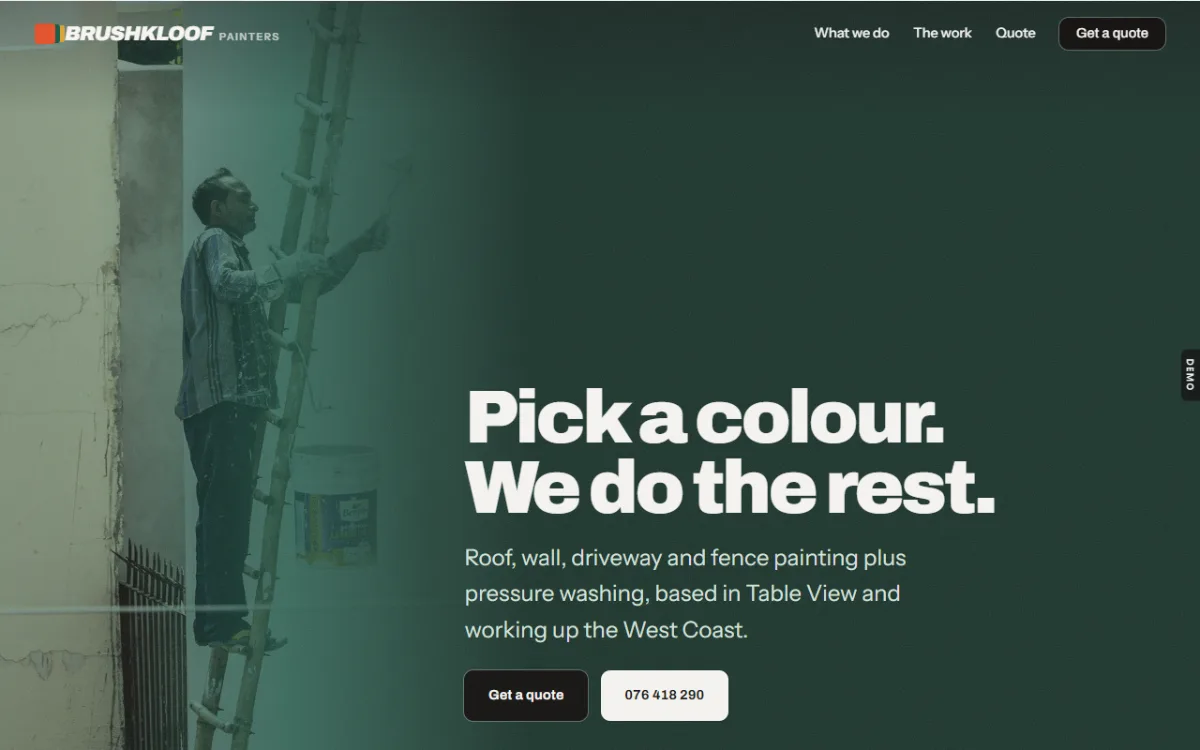 Brushkloof Painters demo home page